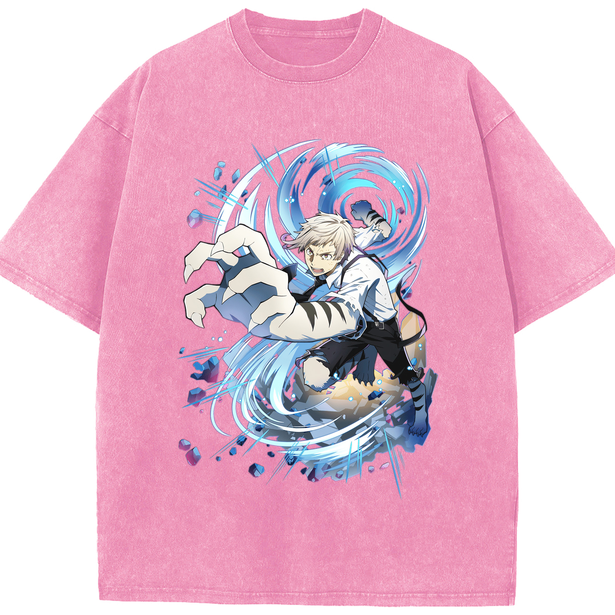 （画像用） 文豪ストレイドッグス Bungo Stray Dogs 綿100% ヴィンテージ風 半袖Tシャツ（フロントプリント）